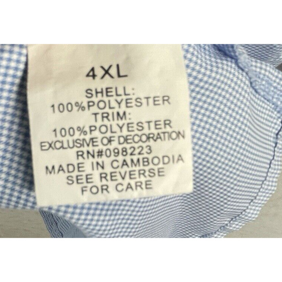 Magellan Mens 4XL Blue Fish Gear Shirt Relaxed Button Up Long Sleeve Outdoors - Picture 7 of 10